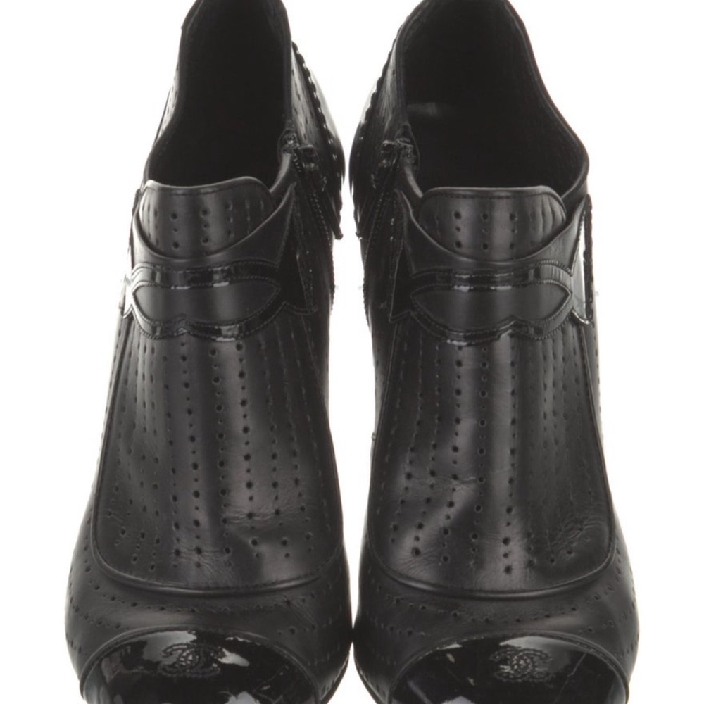 CHANEL Black Ankle Booties